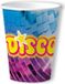 Merkloos / Sans marque Bol Disco feest wegwerp bekertjes - 10x - 250 ml - karton - jaren 80/disco themafeest
