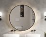 Adema Saniclass Lonato Badkamerspiegel Rond 60cm - LED, Spiegelverwarming, Mat Zwart