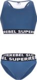 SuperRebel Carmel Tanktop Bikini Meisjes Navy Effen