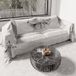PETTI Artigiani Italiani - Sprei voor tweepersoonsbed, lente, zomer, lichte deken, tweepersoonsbed, lakens, grijze strik, 100% gemaakt in Italië