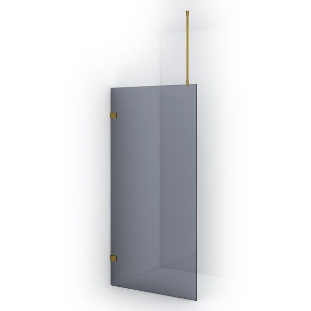 Maxaro Inloopdouche Diamond 100cm Rookglas Goud
