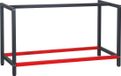 Mannaco Industrieel zware stalen werkbankframe 150x57x81cm antraciet rood