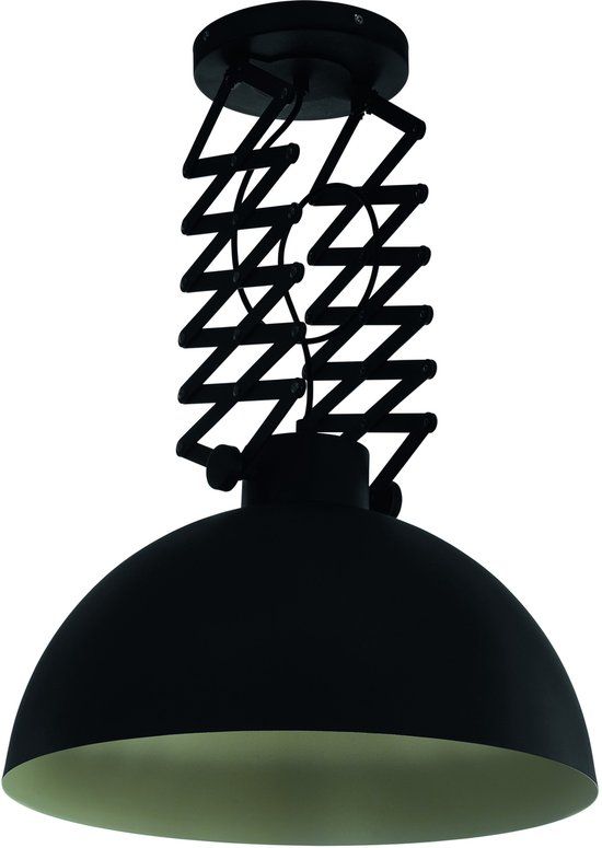 EGLO Donington Plafondlamp - E27 - Ø 45 cm - Zwart/Crème