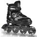 Omgoods - Patins à roulettes réglables pour Enfants et Adultes avec roues lumineuses