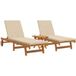 Maison Exclusive Transat 3 Pc Bois D'Acacia Massif Marron