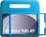 HappyCase Candy+ Kinder Hoes Geschikt voor Samsung Galaxy Tab A9 | Tablethoes met Ingebouwde Screenprotector | Kindvriendelijk | Beschermhoes | Handvat en Standaard | Kinderhoes | Blauw