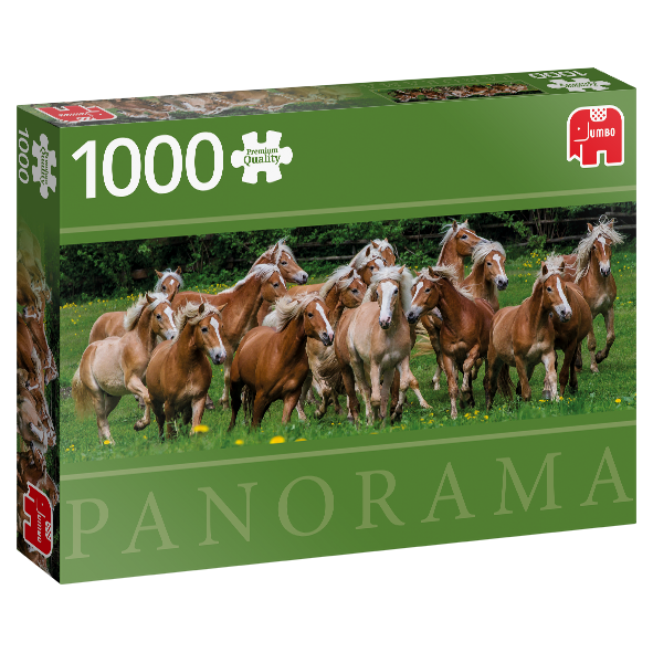 Jumbo Premium Collection Haflinger Paarden 1000 stukjes panorama