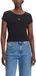 Calvin Klein T-shirt à côtes avec écusson logo - Noir