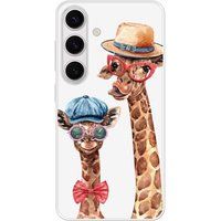 Samsung Galaxy S24 Funny girafe Verstevigd hoesje met sublimatie bedrukking