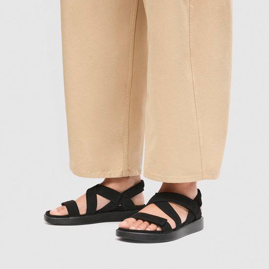 Ecco Soft Sandalen zwart Leer - Maat 38