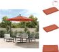 vidaXL Vervangingsdoek voor tuinparasol 300 cm terracottakleurig