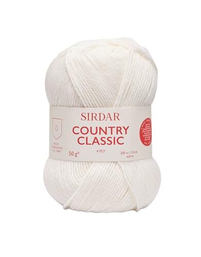 Sirdar Sirdar Country Classic 4 Ply, Wit (950), 50g