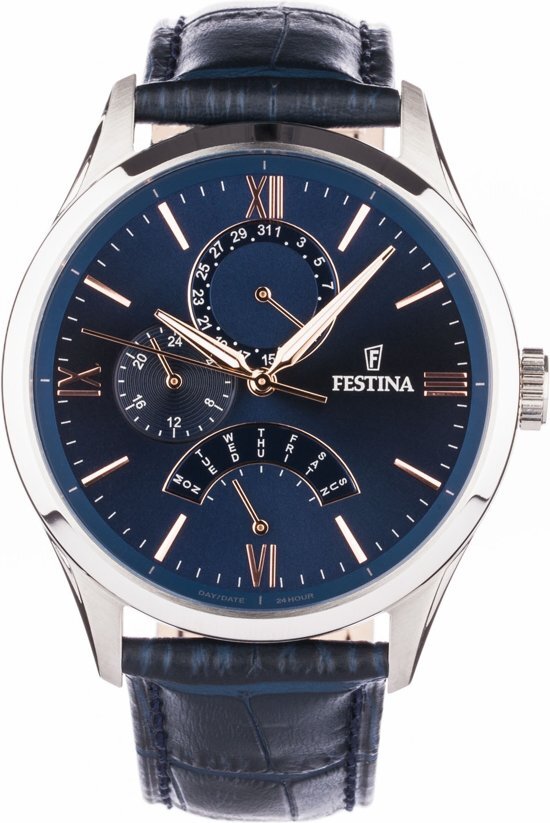 Festina F 168233 horloge heren blauw edelstaal