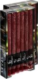 Spaas bougies rustiques - rouge vin - 24 pièces - 25 cm - 10 heures de combustion