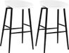 Maison Exclusive - Tabouret de bar, lot de 2, blanc