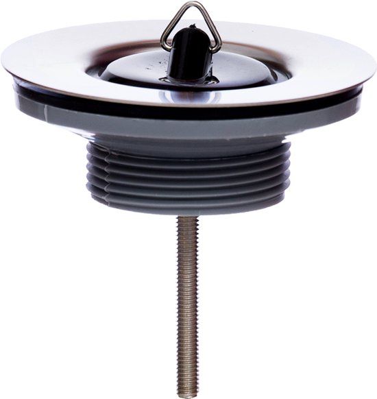 KIRCHHOFF ECO-SAVE KS afvoerwaste, Grijs, 1 1/2"BU x 85 mm, ontruimingskelk met afvoer plug 45,5 mm