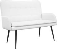 vidaXL 2-Zits Sofa Wit 115 x 61 x 87 cm Stof