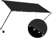 vidaXL Luifel uittrekbaar met LED 250x150 cm antraciet