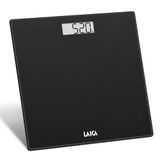 LAICA PS1084 Digitale personenweegschaal, Italiaans design, dun gehard glas, groot lcd-display, maximale draagkracht 180 kg, zwart