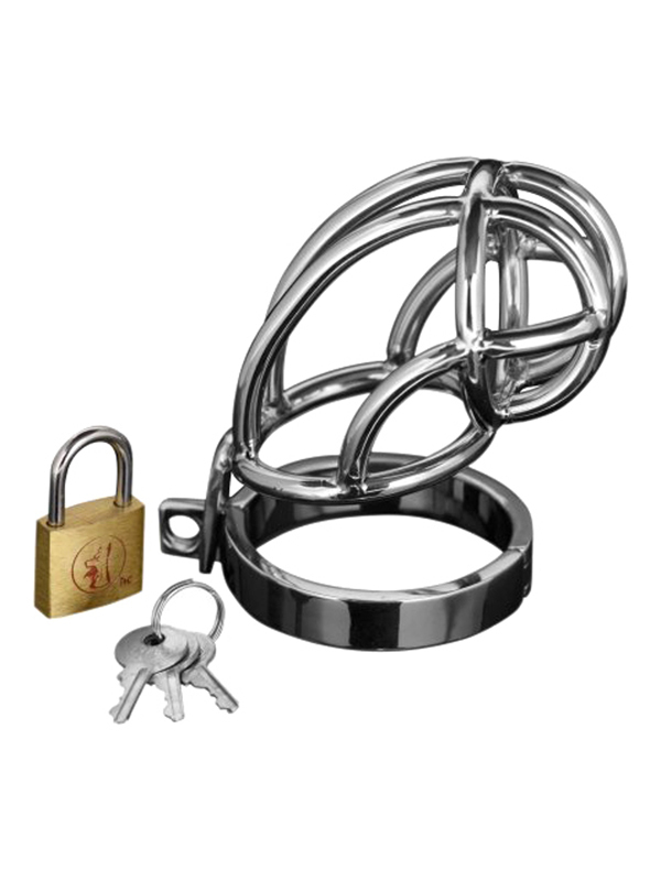 Master Series Captus STAINLESS STEEL Locking Chastity Cage