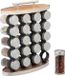 Merkloos Relaxdays kruidenrek - 20 potjes - met strooidop - draagbaar - staand - 5 laags