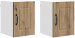 vidaXL Wandkast PORTO - Artisan Eiken - Bewerkt Hout