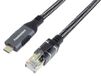 PremiumCord Ethernet-kabel, USB-C naar RJ45, 10/100/1000 Mbit/s, Cat 6 FTP, USB-C stekker naar RJ45-stekker, USB 3.2 Gen 1, robuuste gevlochten kabel, kleur Space Gray, lengte 3 m