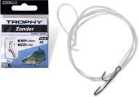 Zebco Trophy Zander Hook-to-Nylon 70cm (8 pcs) Hook Silver - Maat : 4