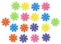 Récréatys 7112 06941 decoratieve knopen van nylon, bloemen, meerkleurig, 18 stuks
