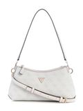 GUESS Noelle II Tri Compartment Shoulder Crossbody Bag Bone Logo crème