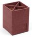 RHODIA 120036C - Pennenbakje - 8 x 8 x 11 cm - 4 Compartimenten - Imitatieleer/Bedrukte Binnenkant - Orange Botanique Collectie