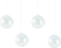 Merkloos / Sans marque Moebius Creativ DIY kerstballen - 20x st - transparant - D14 cm