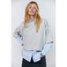 Lollys Laundry sweater met backprint - lichtgrijs
