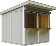Timbela M950-TUNDRA GREY - LP SmartSide Marktkraam met toonbank - 5,9 m² - 305x248xH240 cm - Tuinbar, buitenkiosk met verf