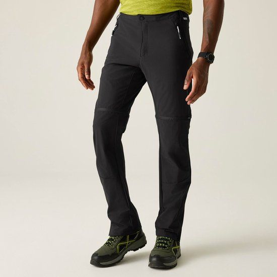 Regatta Heren Mountain Zip Off Broek Zwart