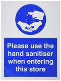 Gebruik het handdesinfectiemiddel.