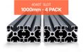VEVOR 4-Delige Set van 1000 mm Aluminium Profielen met T-Groeven, 4040 Aluminium Profiel, Geanodiseerde Lineaire Rail Volgens Europese Normen, Sleufprofiel voor 3d-Printers, CNC-Machines, Doe-Het-Zelfprojecten, Lasergraveren, Zwart