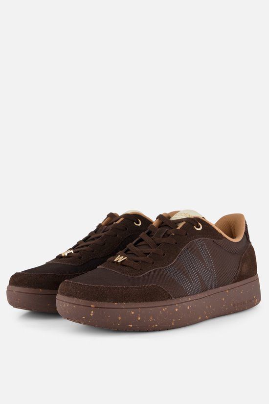 Woden Line Sneak Sneakers bruin Leer - Maat 42