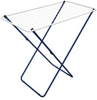 Gimi Plast Droogrek - Wit/Blauw - 93x105x55cm - Staal - Opvouwbaar