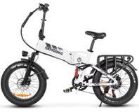 StarTech Elektrische fiets - RS-A02 Pro, opvouwbare e-mountainbike - 48V 15Ah lithium-accu - Uitneembaar accupack - Max. snelheid: minder dan 25 km/u - 50,8 x 10,16 cm, luchtbanden - Wit