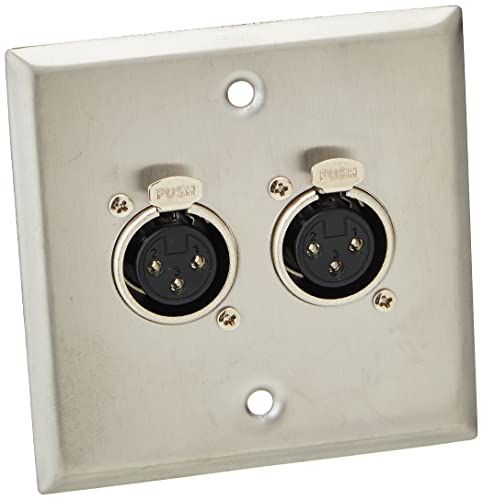 Pro Signal PSG08155 Wall Plate, 2 XLR Connectors