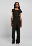 Urban Classics Rib Wid Leg Jumpsuit Zwart 3XL