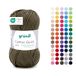 Gründl Wol Cotton Quick uni - dunne wol voor haken - breigaren - haakgaren - glanzend en huidvriendelijk - 100% katoen - 1 kluwen 50 g / 125 m - naalddikte 3-4 - zwartgroen