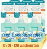 Seepje Wasmiddel Universeel Navulling - 126 wasbeurten - 6 x 945ML - Voordeelverpakking