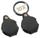 Loupe - Loupe de poche - Grossissement 10x - Pliable - Noir - Lot de 2 avec étui