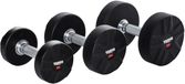 Taurus Haltère en polyuréthane - Dumbbell 2,5 kg - Noir/Chromé/Rouge
