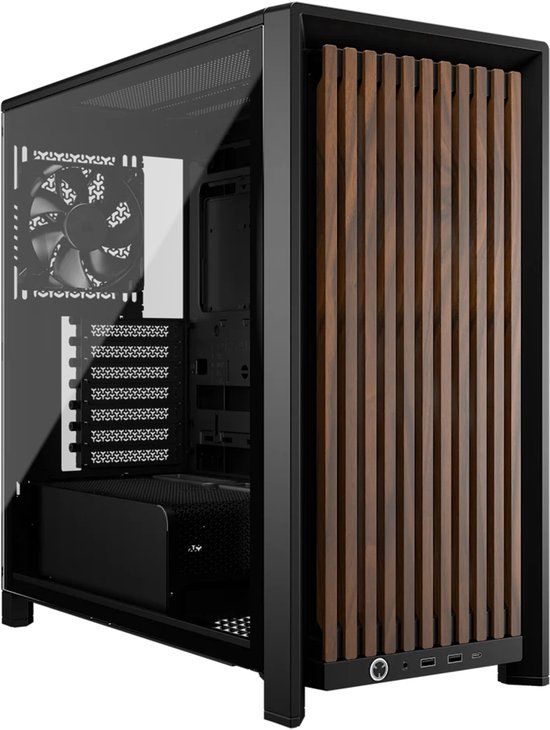 Corsair FRAME 4000D WOOD RS Midi Tower Zwart, Hout