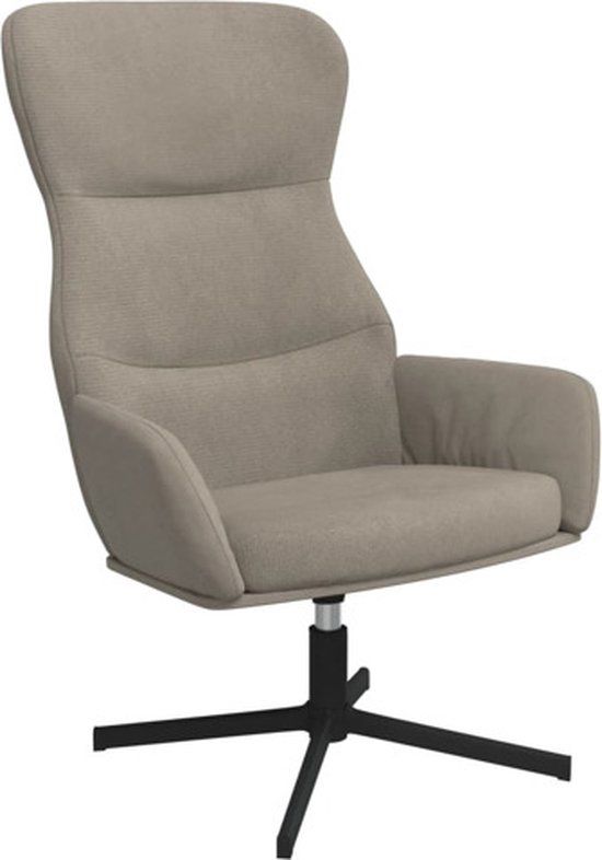 vidaXL Relaxstoel fluweel lichtgrijs