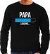 Bellatio Decorations Papa loading - sweater zwart voor heren - papa kado trui / aanstaande vader cadeau/ papa in verwachting XXL