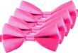 Merkloos Carnaval verkleed vlinderstrikje - 4x - roze - 12 cm - voor dames/heren